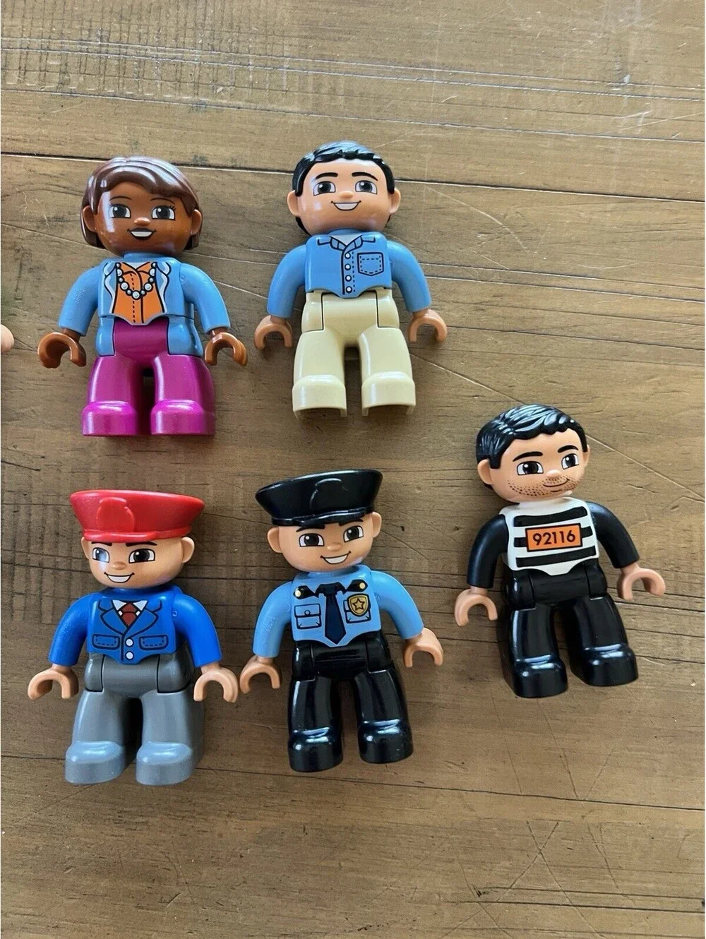 Lego Duplo Lot Of 9 Figures Mixed Characters Batman Police Fireman